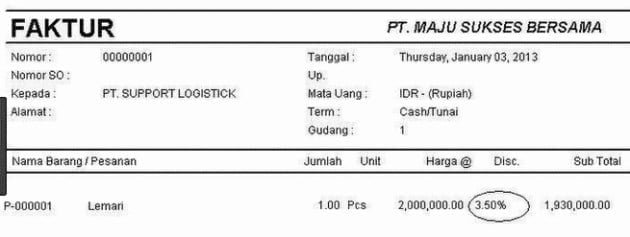 contoh faktur contoh faktur